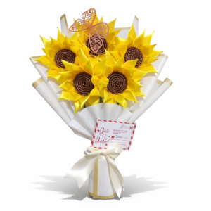 Ramo Plano 5 Girasoles