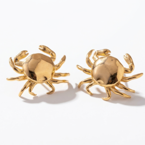 Aretes Cangrejos Dorados Ref: B887