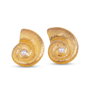 Aretes Caracola Dorados Ref:B766