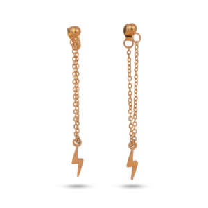 Aretes Rayos Cadenas Dorados Ref: B1704