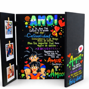 Cartelera Tipo Libro Goku Y Milk