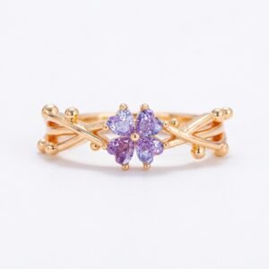 Anillo Trébol Violeta
